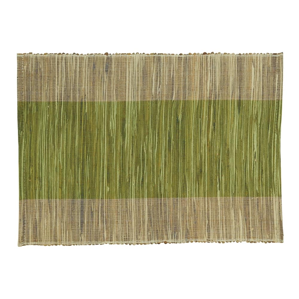 Shimmering Placemats With Banded Design (Set of 4) - 14"x19"