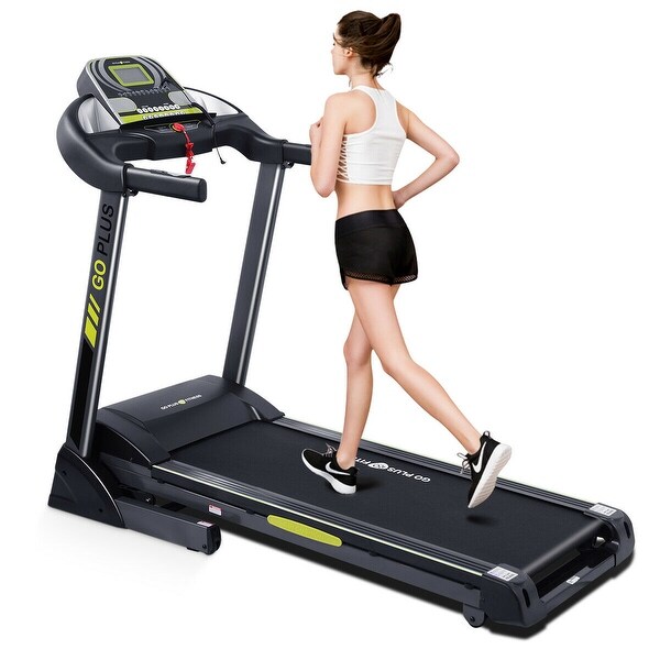Goplus 2.5 hp folding treadmill electric support motorized power running fitness machine outlet