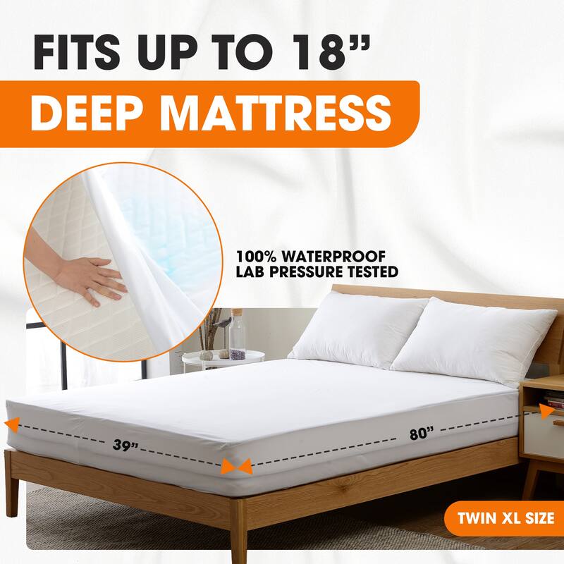 Cheer Collection Knitted Fabric Waterproof Mattress Protector