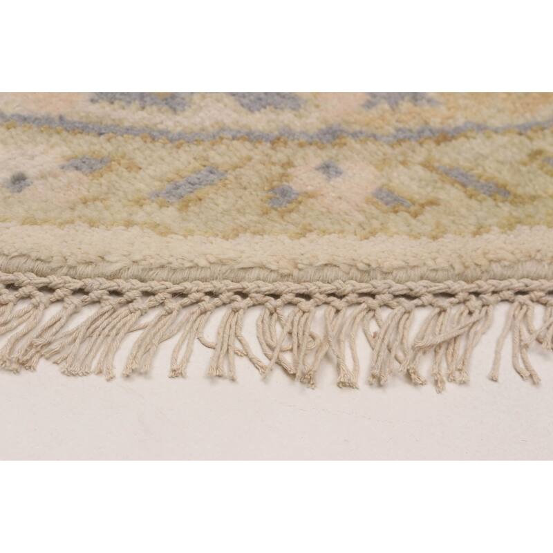 ECARPETGALLERY Hand-knotted Royal Oushak Ivory Wool Rug - 5'11 x 5'11