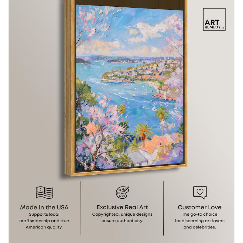 Hillside Harbor View I Canvas by Art Remedy