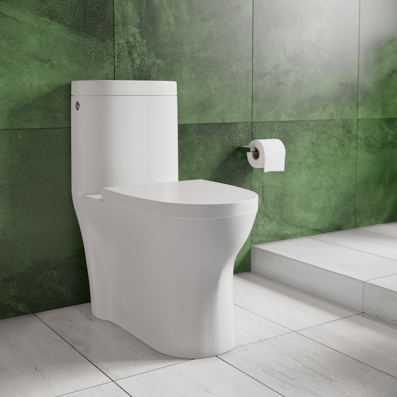 Trocadero One-Piece Elongated Toilet Dual-Flush 1.1/1.6 Gpf, Touchless - 27.55" x 14.55" 30.3"