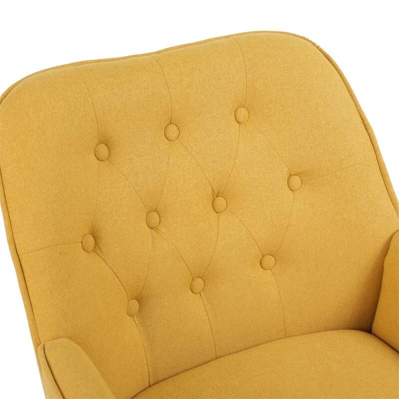 Modern Mid Century Chair Linen Sherpa Armchair