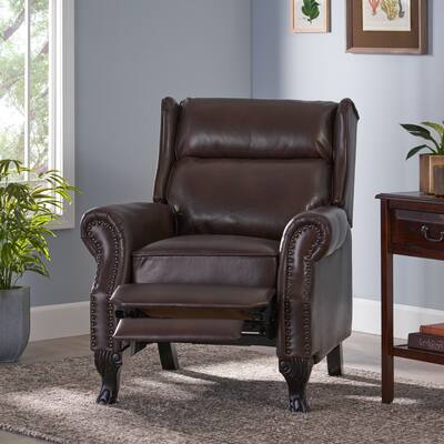 Tauris PU Leather Recliner Club Chair by Christopher Knight Home