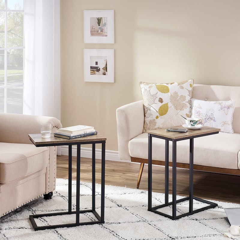 Javlergo 3-pieces Coffee Table Set for Living Room Wood Coffee Table and C End Tables Set of 2