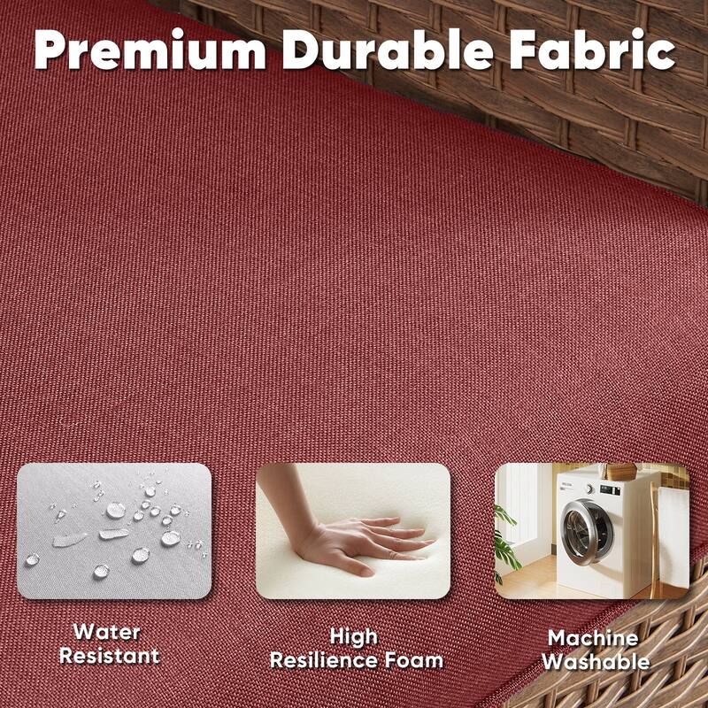 Pocassy Glider Chair with Cushion Yellow-Red - Yellow