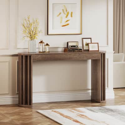 59 Inches Extra Long Console Table for Entryway, Narrow Sofa Table Behind Couch Table for Living Room, Kitchen