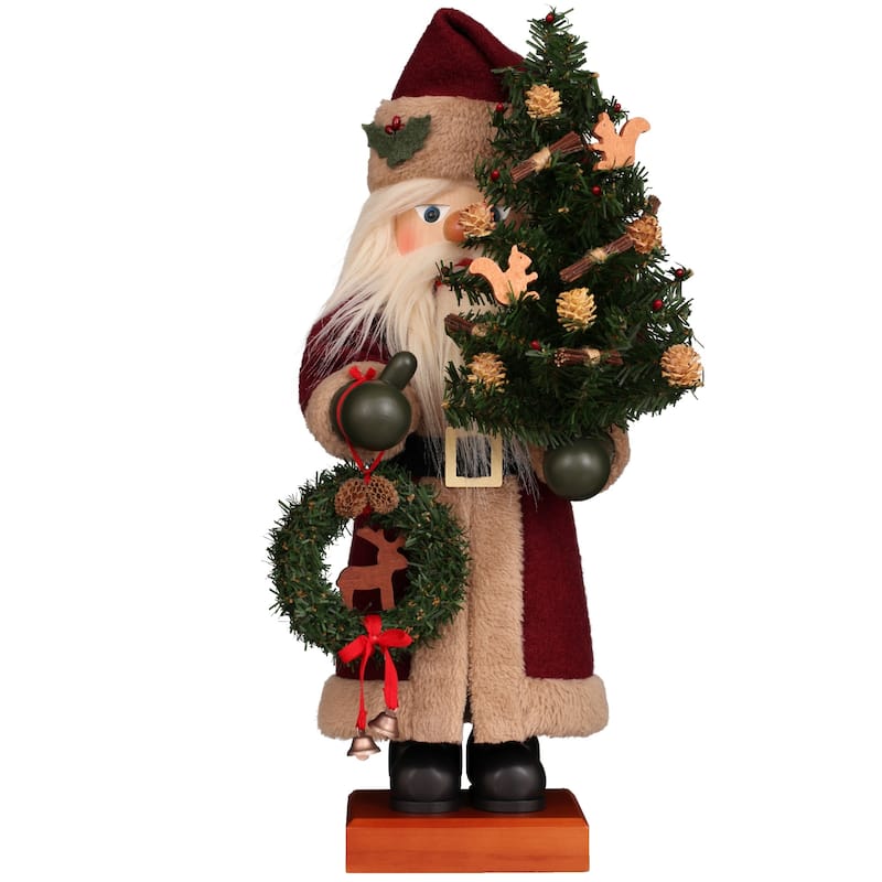 18.75" woodland santa christmas tabletop figurine