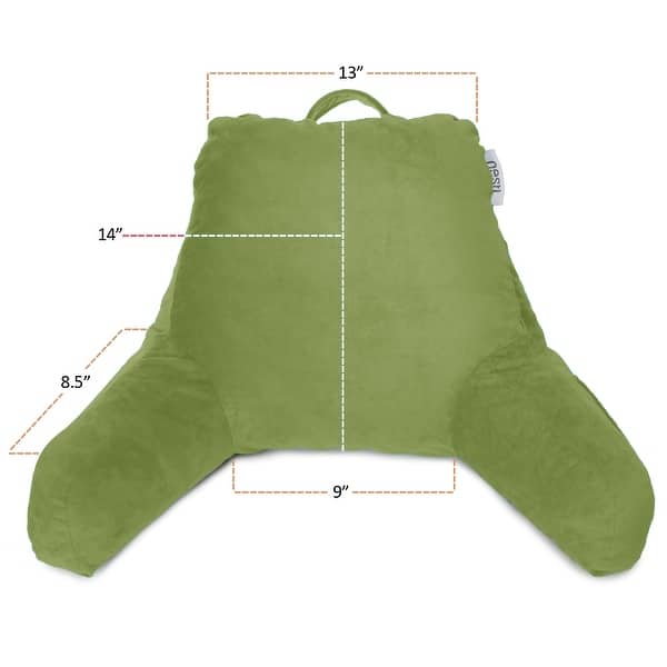 dimension image slide 7 of 62, Nestl Memory Foam Reading Pillow with Backrest, Arms and Pockets