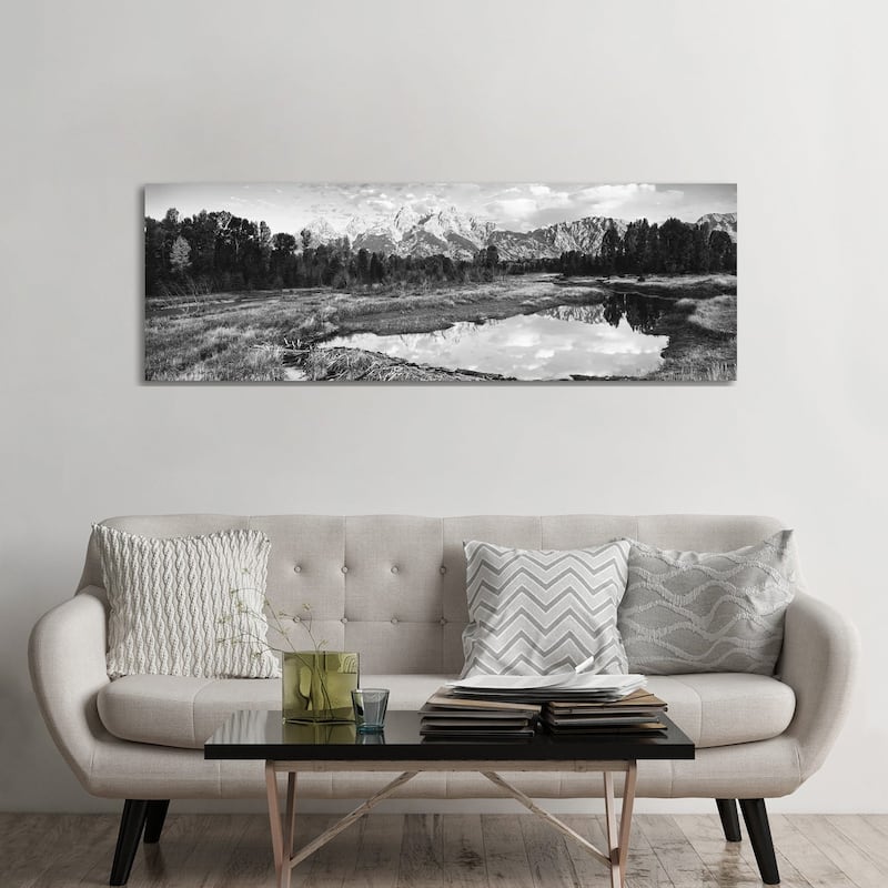 iCanvas "Reflection Of Clouds In Beaver Pond, Teton Range, Grand Teton National Park, Wyoming" by Panoramic Images Canvas Print