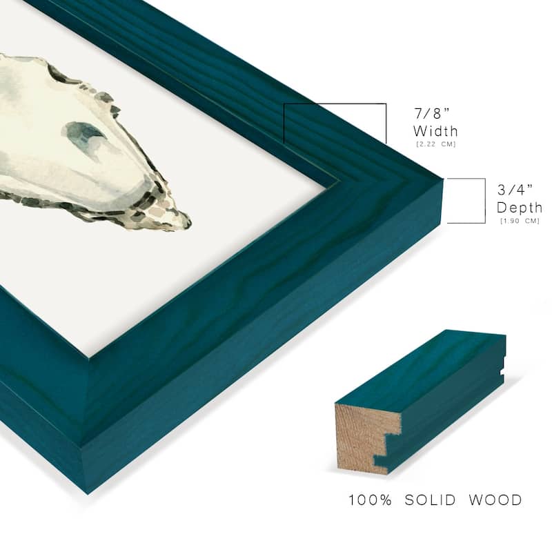Neutral Oyster Study IV -Framed Print w/glass-Cherry Red