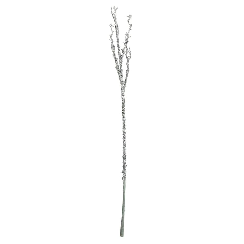 31" Glittered Silver Artificial Twig Christmas Spray