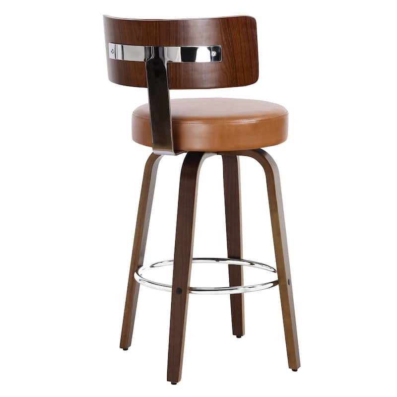 Faux Leather Upholstered Swivel Counter/ Bar Stools Set of 1/2/4