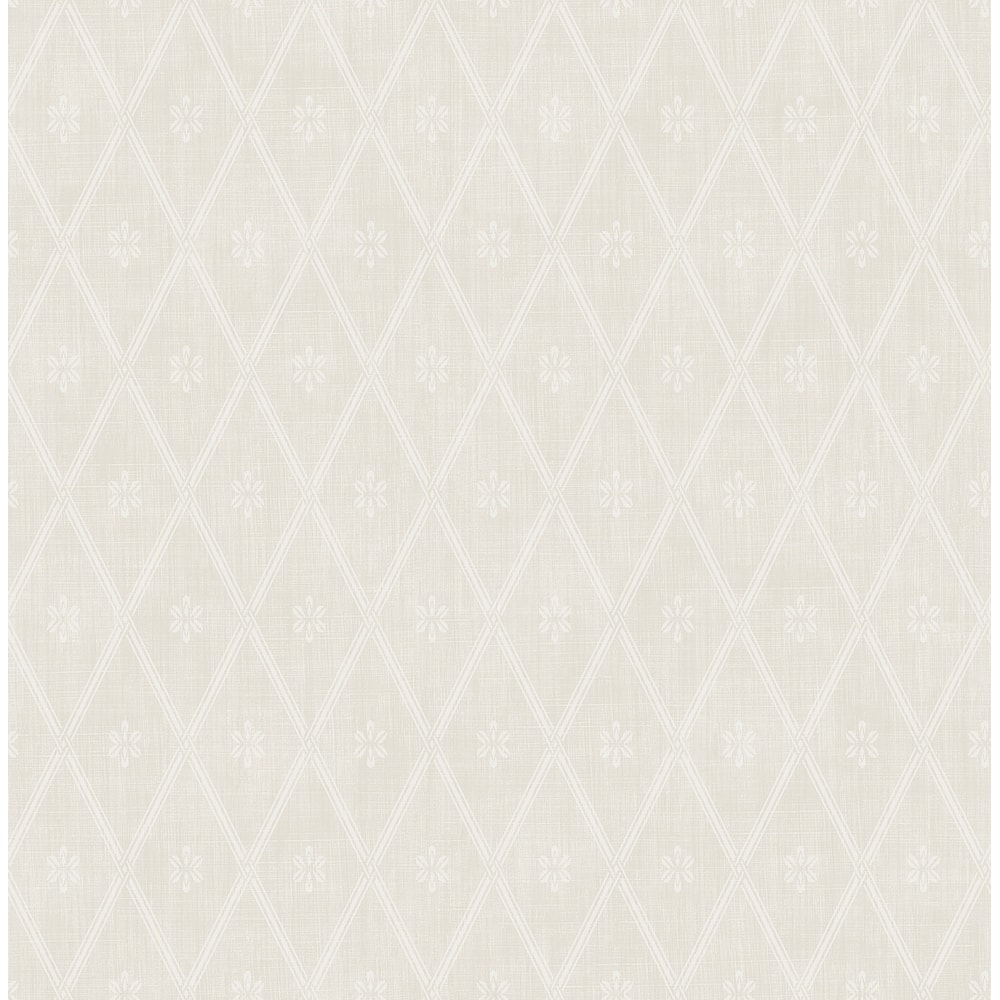 Seabrook Designs Ambram Diamond Lattice Unpasted Wallpaper