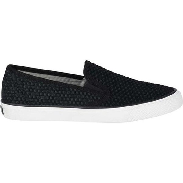 sperry women's black slip on