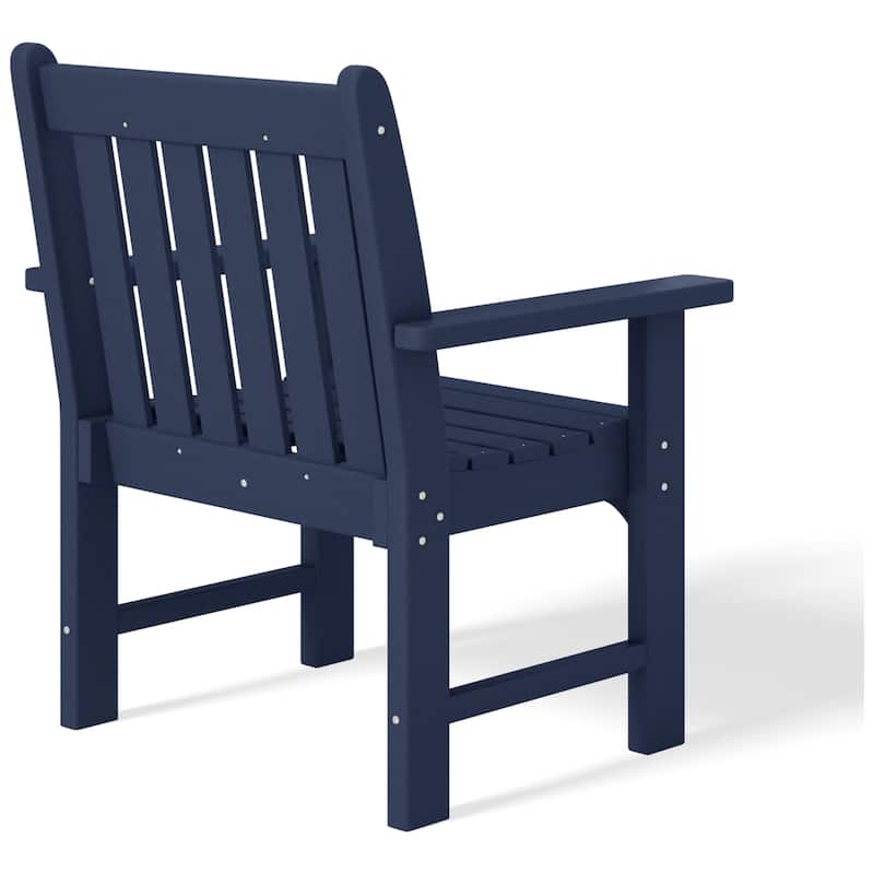 Polytrends Laguna Outdoor Patio Garden Arm Chair Set with Side Table