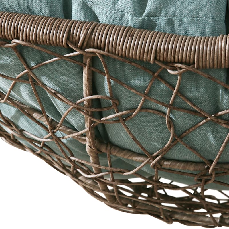 Patio Hanging Basket Swing Chair with Hanging Steel Chain