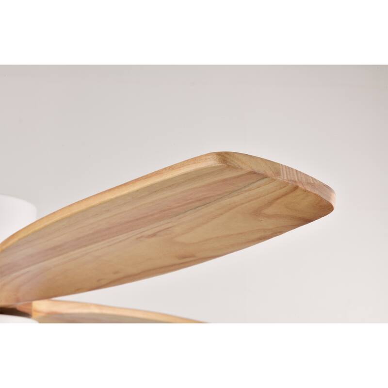 Yerma 52-inch Solid Wood and Metal Lighted Ceiling Fan with LED Lighting
