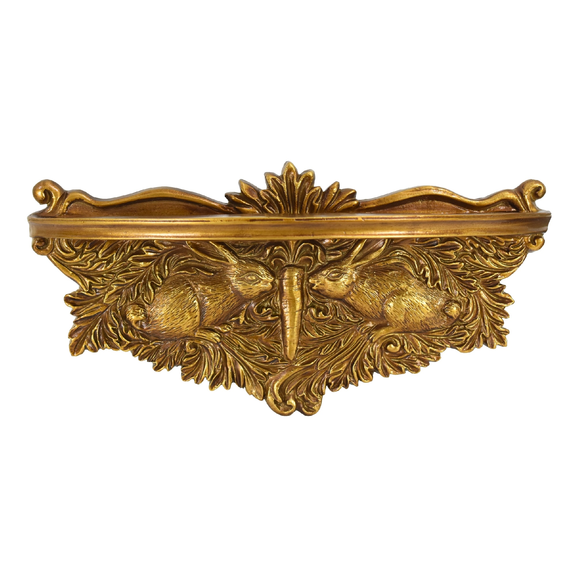 American Art Decor Vintage Ornate Resin Rabbits Floating Wall