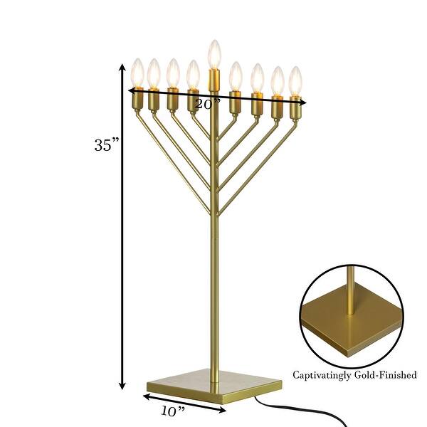 Menorah Hanoukka 9 Branches Vintage - Motif Grenade - Fabriquée En Israël - Métal Bleu