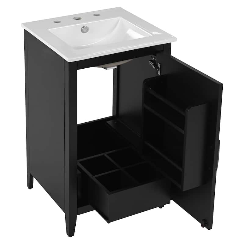 Christopher Knight Home 20" Bathroom Vanity with Sink and Functional Drawers
