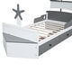 preview thumbnail 9 of 26, Twin Size Boat-Shaped Platform Bed Frame with 2 Drawers & Storage Box