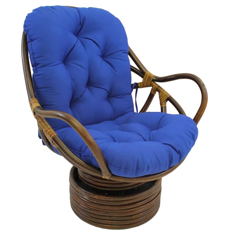 48-inch by 24-inch Twill Indoor Seat/Back Rocker Cushion (Cushion Only) - 48 x 24 - Royal Blue