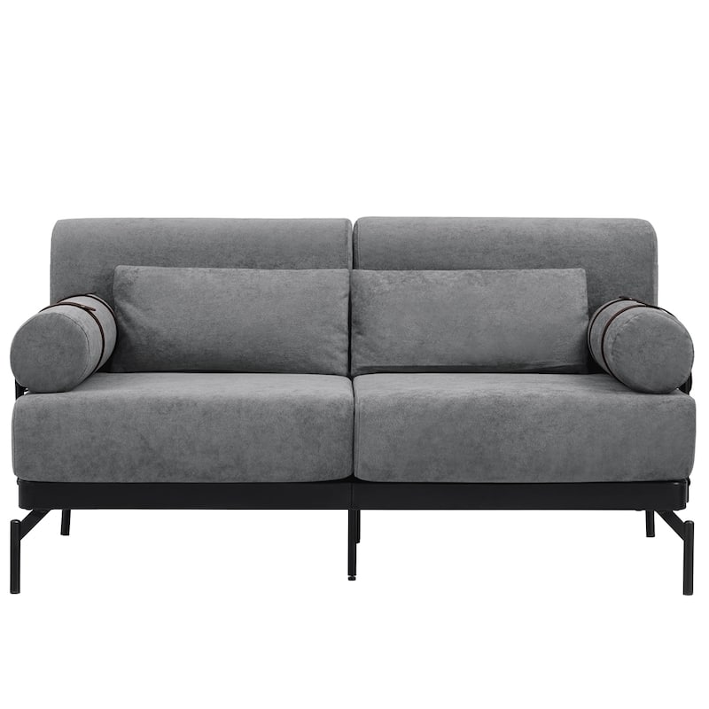59 Inch Sofa Couch 2-Seater Sofa with Flexible USB Ports