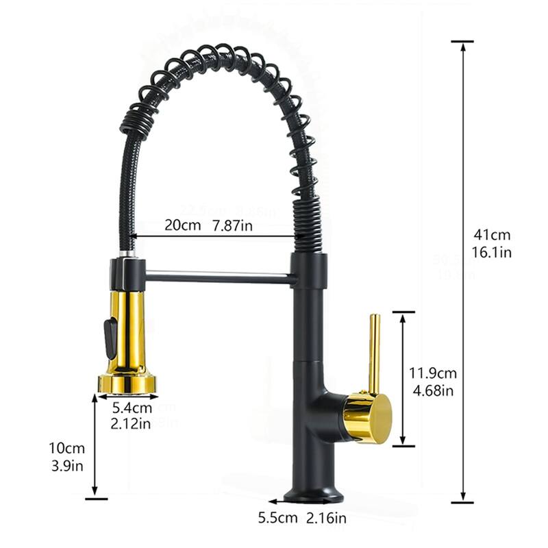 Commercial Kitchen Faucet with Pull Down Sprayer and Single Handle