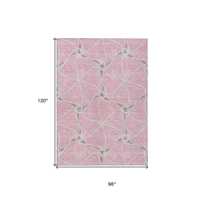 HomeRoots Geometric Contemporary Rectangle Outdoor Rug