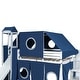 preview thumbnail 35 of 34, Full Loft Bed with Castle Tent & Tower and Solid Wood Frame, 400lb Capacity, Playhouse Design
