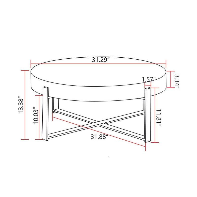31in Splicing Round Fir Wood Table Top Coffee Table Bed Bath & Beyond