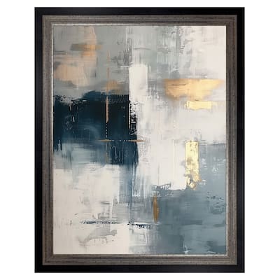 Masterpiece Art Gallery| Touched by Blue I by Annabelle Hall - Framed Canvas Art Print