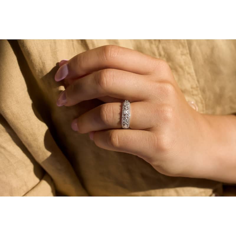 Kobelli 1 Carat Natural Diamond 10k Gold Mixy Triple Strand Symmetric Ring