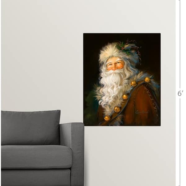 dimension image slide 1 of 6, "Father Christmas" Traditional Santa Winter Holiday Poster Print