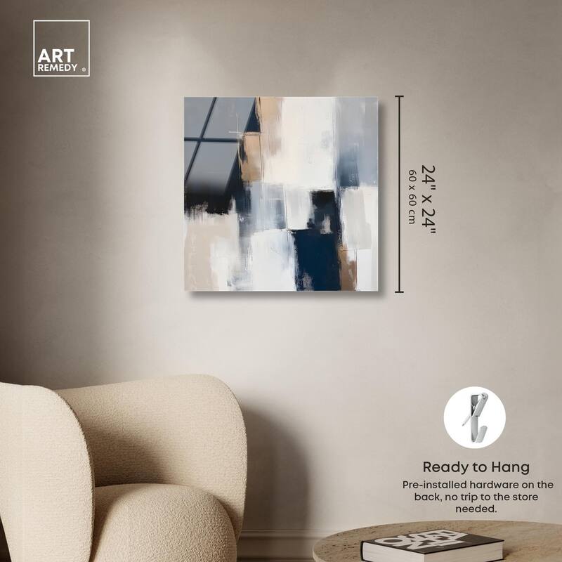 Blue Mood Depth II Acrylic by Art Remedy, Ready to Hang