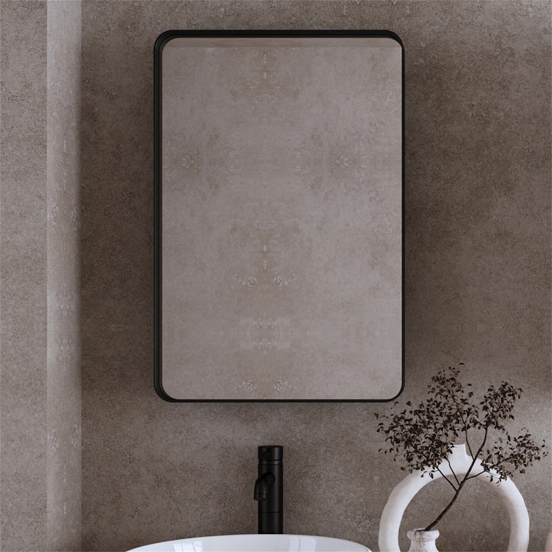 20"x30" Recessed Metal Framed Cabinet w/ Mirror and Adjustable Shelves