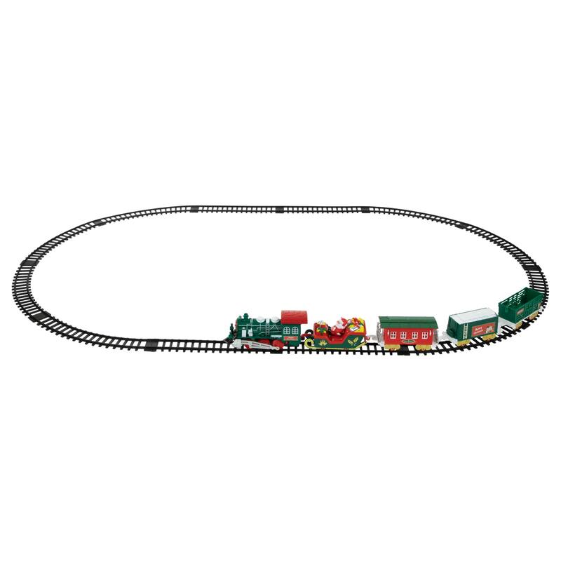 30 Pc B/O Lighted Animated Classic Christmas Train Set Music