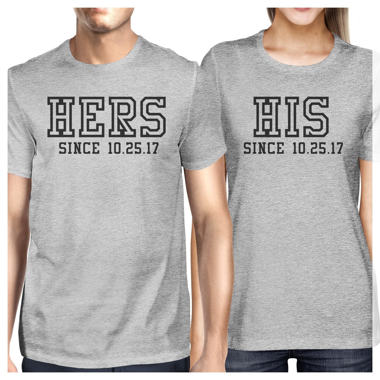Shop Hers And His Since Gray Matching T Shirts Couples Anniversary
