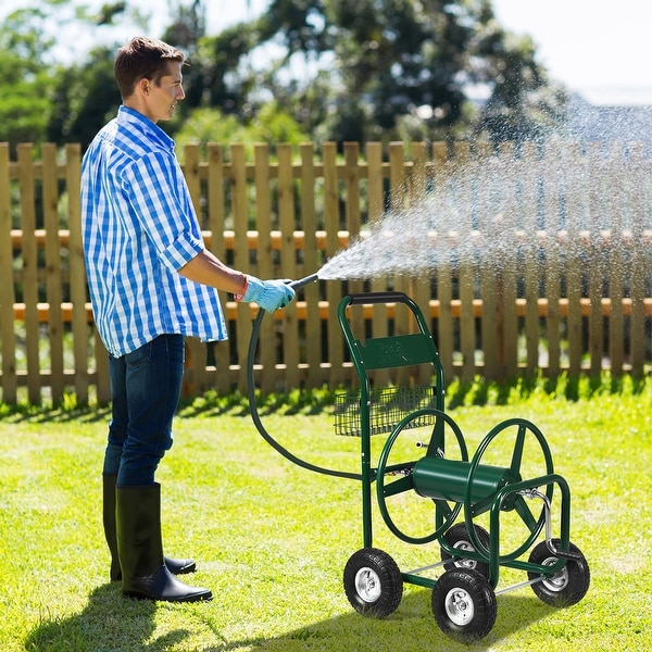 Hose outlet reel cart