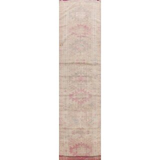 Vintage Muted Turkish Authentic Oushak Runner Rug Wool Hand-knotted - 2'6" x 13'5"