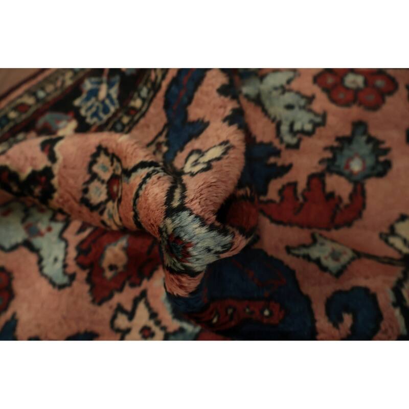 Hand Knotted Oriental 100% Wool Carpet Traditional Floral Coral Lilian Area Rug - 3' 10'' X 2' 5''