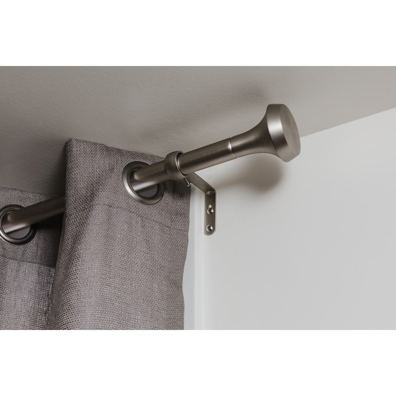 Adjustable Curtain Rod 36-72 Inch Nickel Finish - Modern Design, Supports 22 Lbs, Ideal for Drapes & Sheers - M