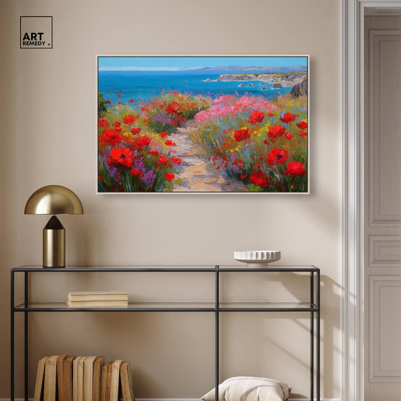 Ocean View Bloom I Canvas by Art Remedy