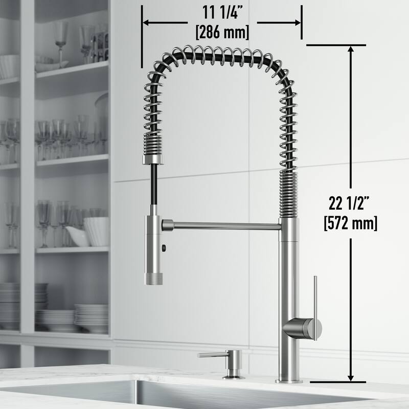 VIGO Sterling 23" H Single Handle Pull-Down Sprayer Kitchen Faucet