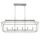 preview thumbnail 5 of 18, Hunter Laurel Ridge 6-Light Linear Chandelier - Kitchen Island, Dining Room - Modern Farmhouse, Candle, Industrial, Transitional