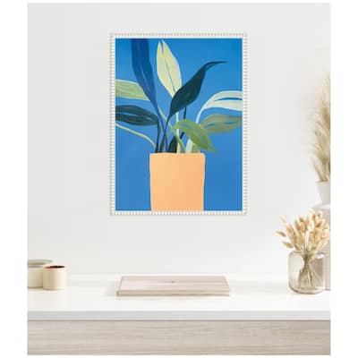 Kate and Laurel Sylvie House Plant Framed Canvas by Emma Daisy