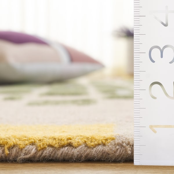 dimension image slide 2 of 3, SAFAVIEH Handmade Genre Conja Mid-Century Modern Wool Rug