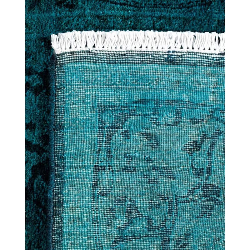 Fine Vibrance One-of-a-Kind Hand-Knotted Runner Rug - Black, 2' 5" x 7' 8" - 2' 5" x 7' 8"