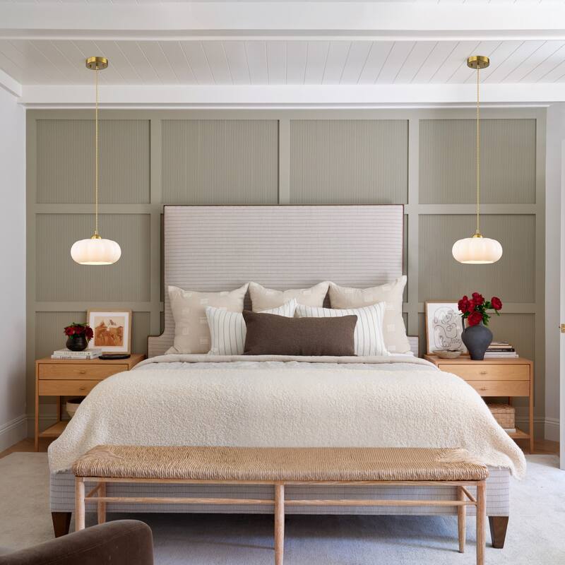 1-Light Gold Lantern Chandelier Drum Shape Hanging Kitchen Island Light